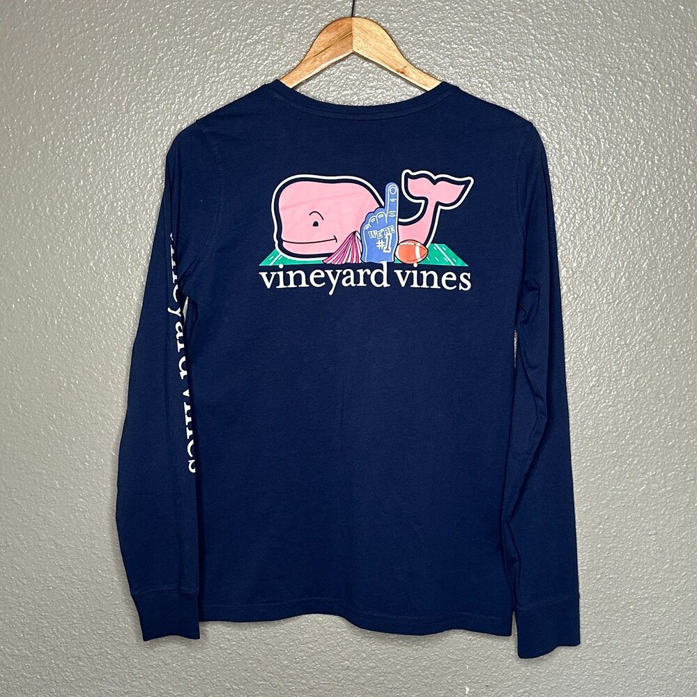 VINEYARD VINES Long Sleeve Tee Football Cheerleader XS